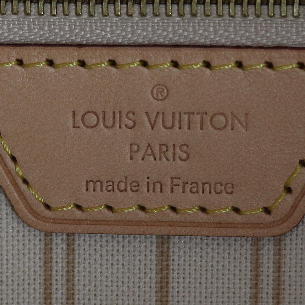 Louis Vuitton Neverfull PM Damier Azur Interior Stamp