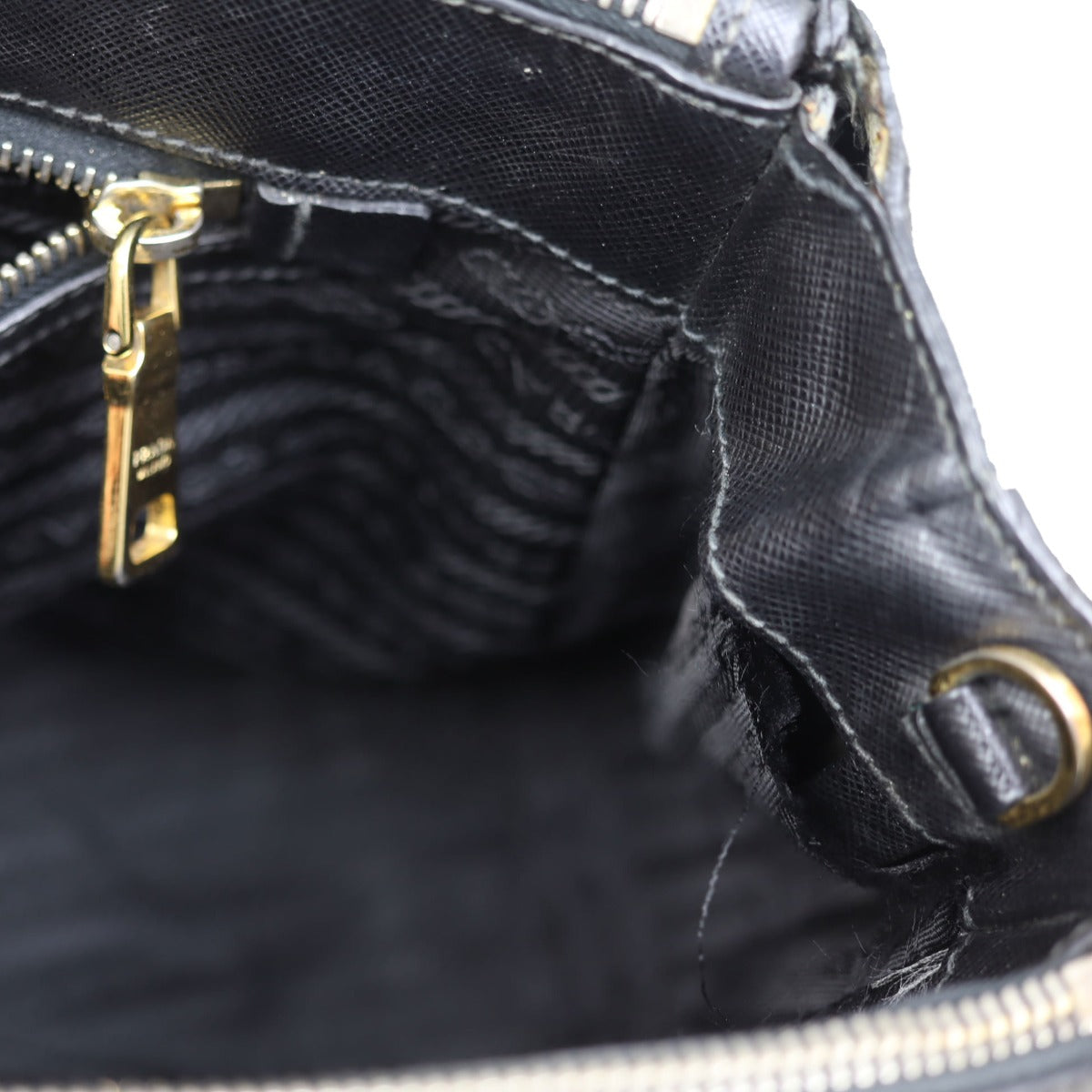 Prada Saffiano Lux Galleria Double Zip Tote Small Wear