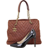 Chanel CC Chevron Surpique Tote