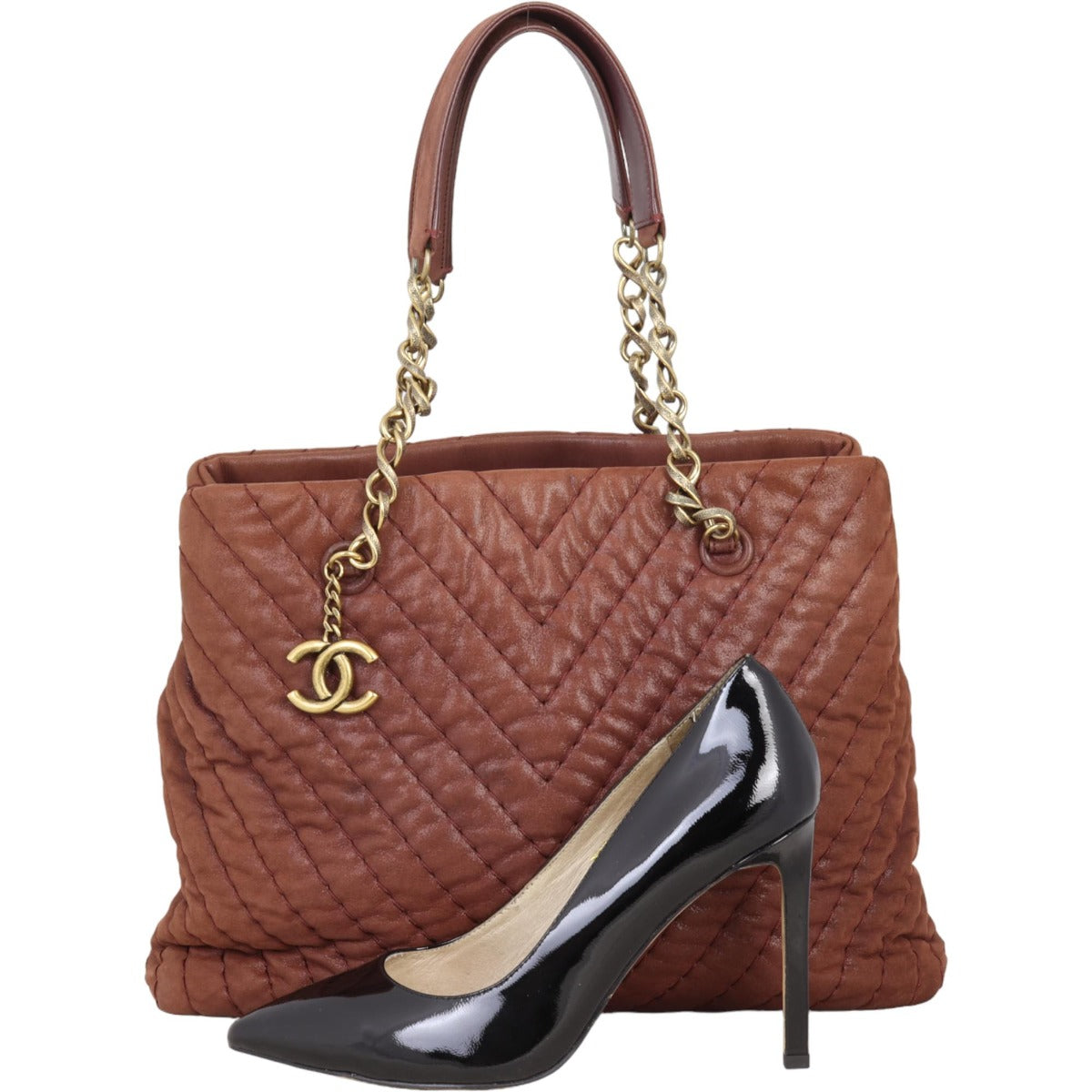 Chanel CC Chevron Surpique Tote