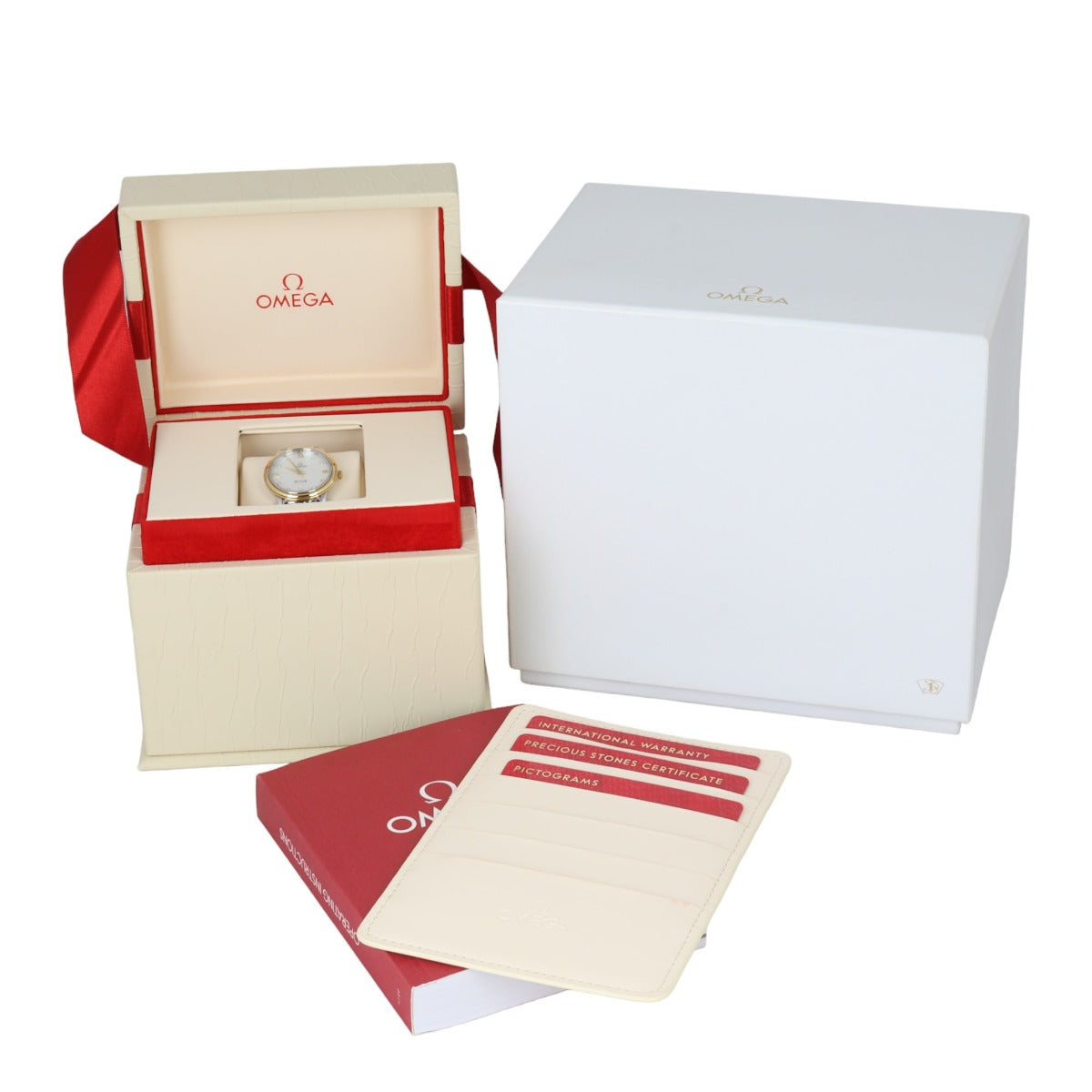 Omega De Ville Prestige Quartz 24.4mm Diamond Watch