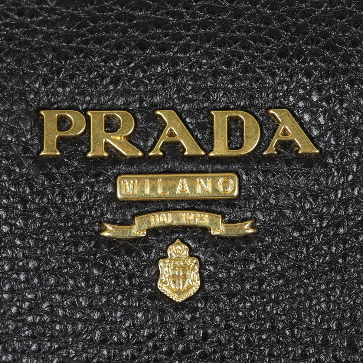 Prada Vitello Daino Satchel Bag Interior Stamp