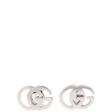 Gucci Interlocking G 18k White Gold Stud Earrings