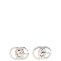 Gucci Interlocking G 18k White Gold Stud Earrings