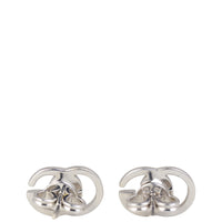 Gucci Interlocking G 18k White Gold Stud Earrings