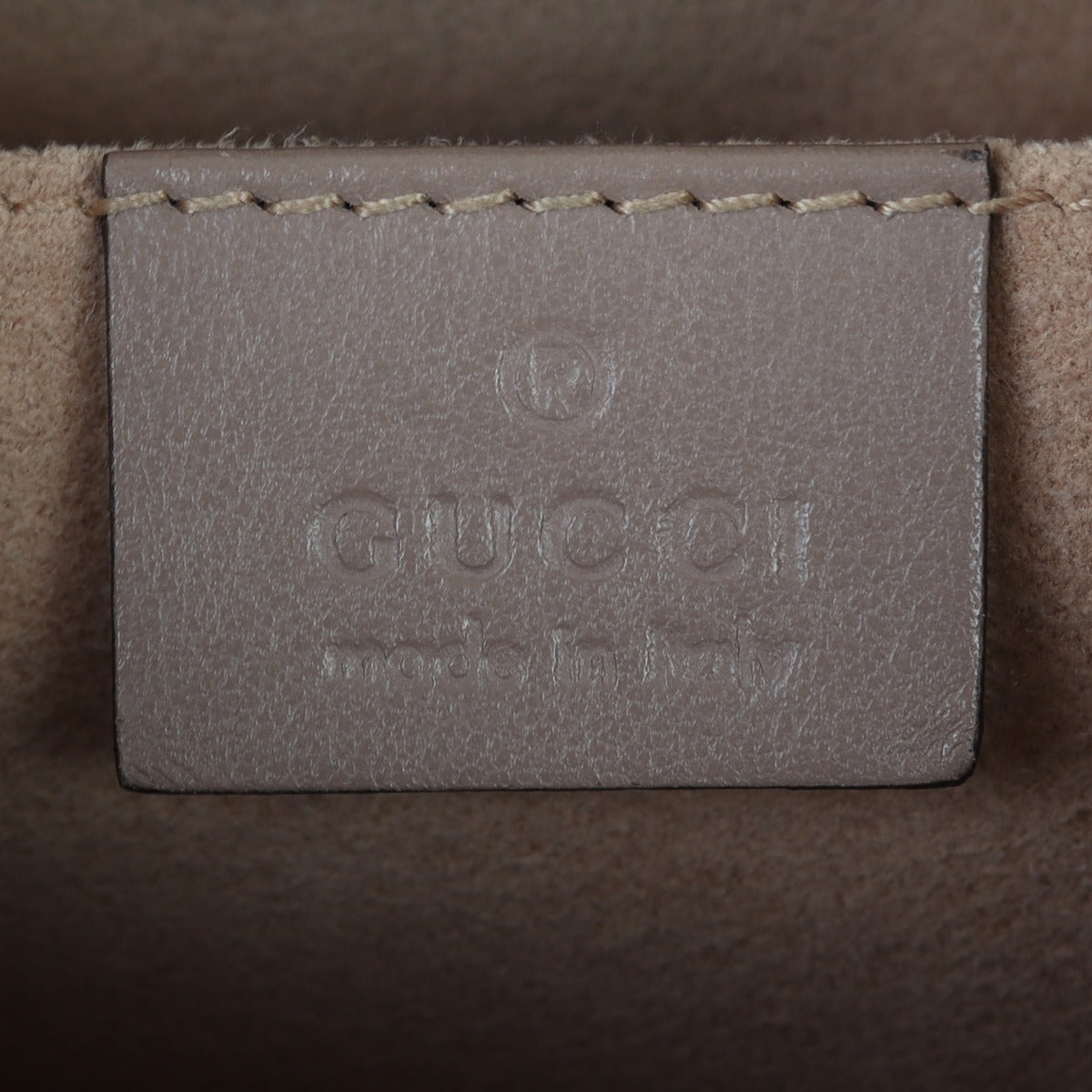 Gucci GG Marmont Small Camera Bag Interior Stamp