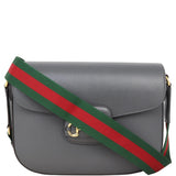 Gucci Leather Horsebit Shoulder Bag Large