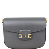Gucci Leather Horsebit Shoulder Bag Large