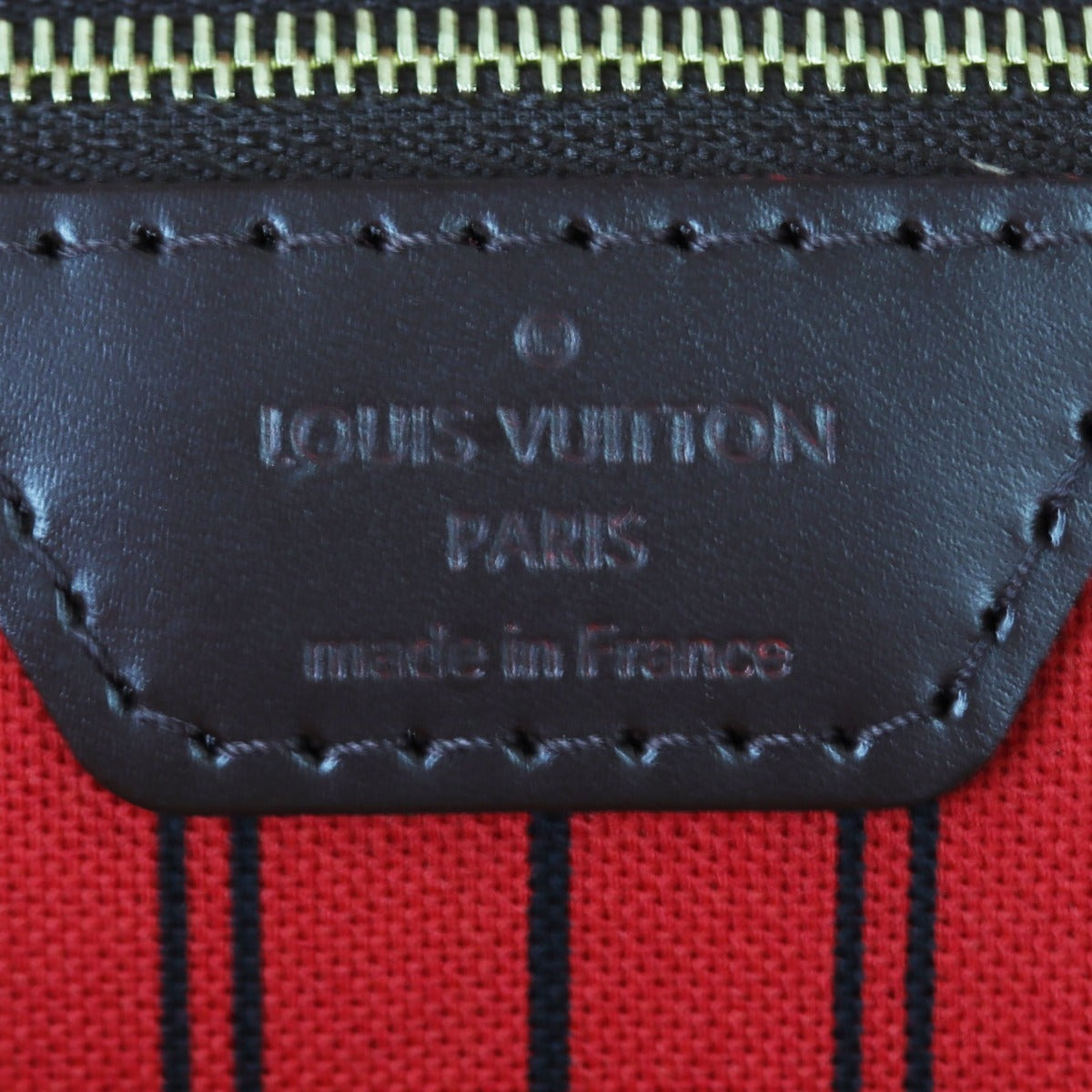 Louis Vuitton Neverfull MM Damier Ebene Interior Stamp