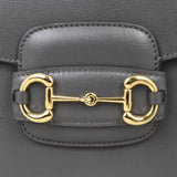 Gucci Leather Horsebit Shoulder Bag Large