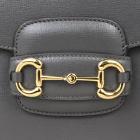 Gucci Leather Horsebit Shoulder Bag Large