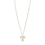 Chanel Crystal CC Bow Necklace