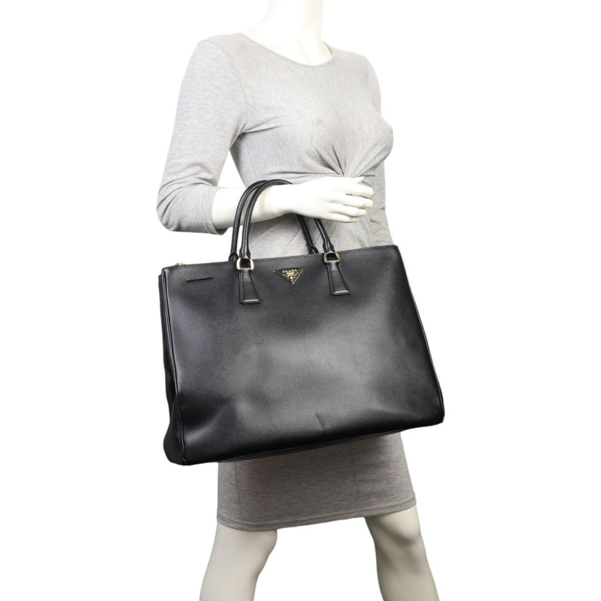 Prada Saffiano Lux Galleria Double Zip Tote Extra Large