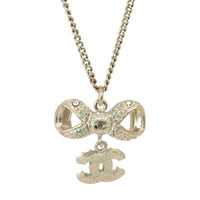 Chanel Crystal CC Bow Necklace
