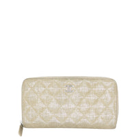 Chanel Iridescent Goatskin Zippy Wallet Front