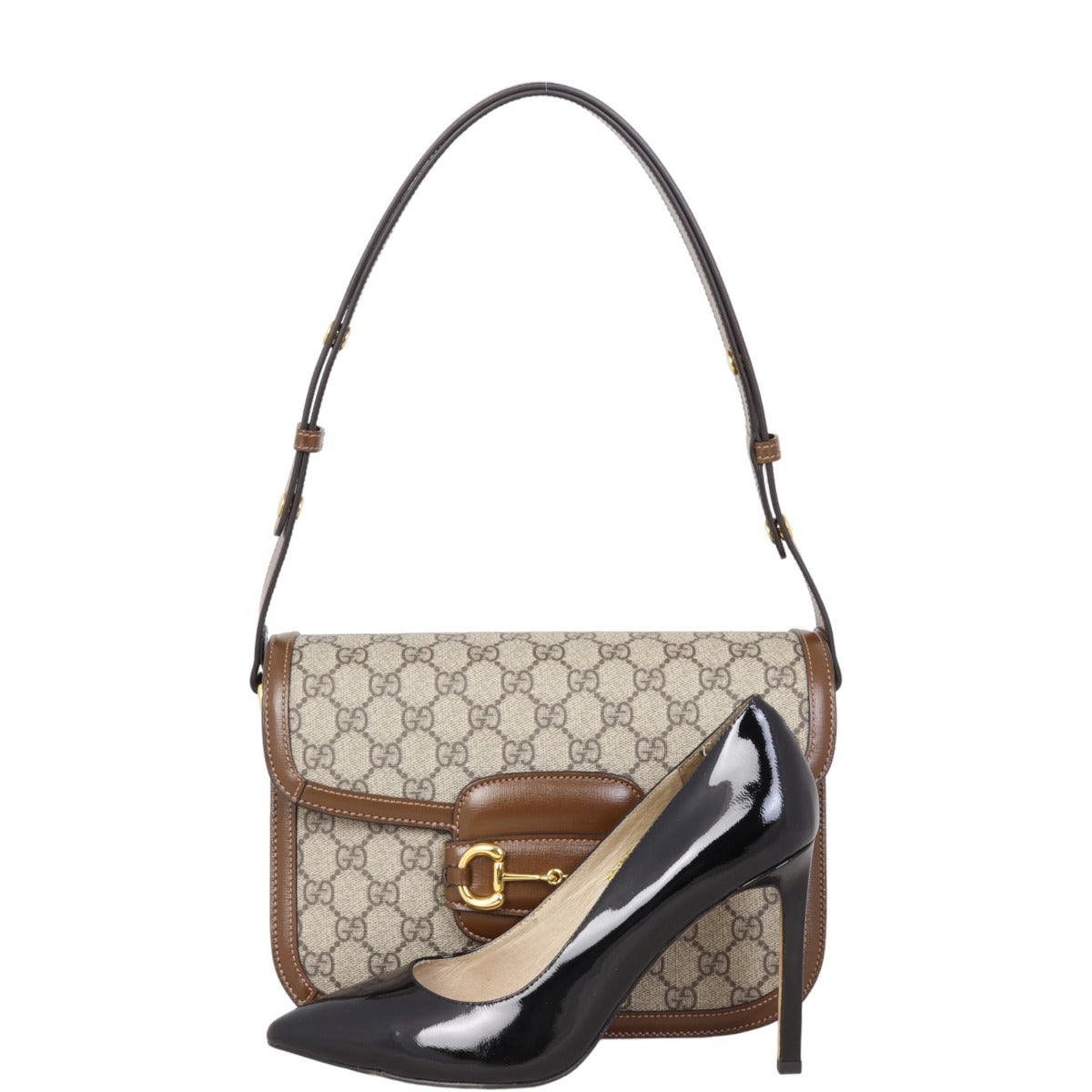 Gucci GG Supreme Horsebit Shoulder Bag