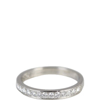 Cartier 1895 Platinum Wedding Band Half Circle Diamond