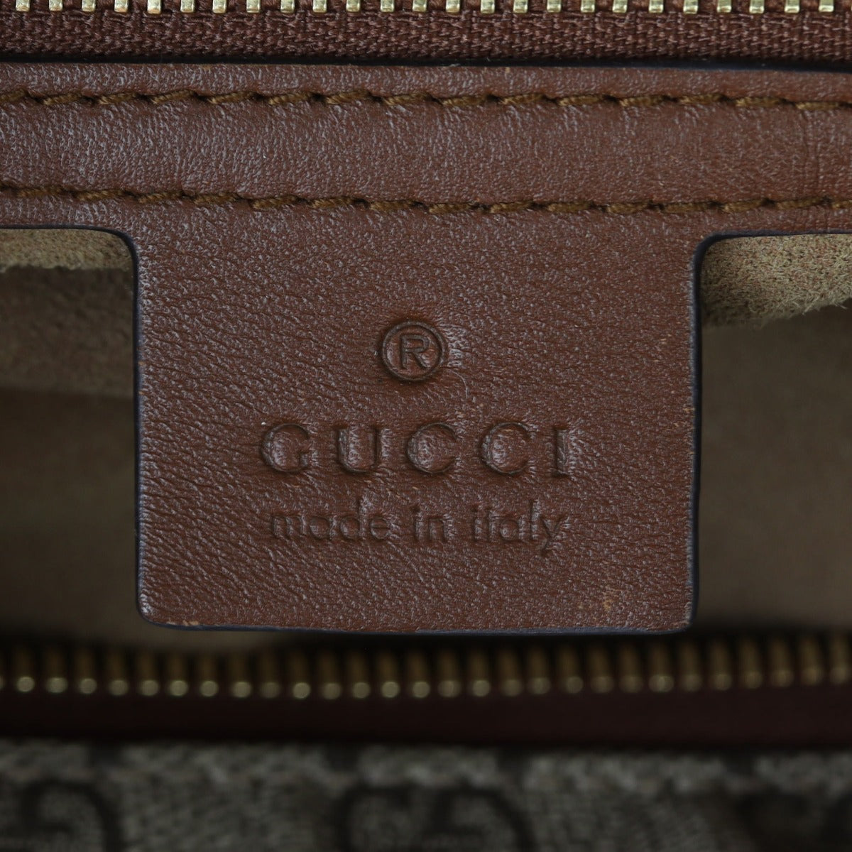 Gucci GG Supreme Linea A Hobo Interior Stamp