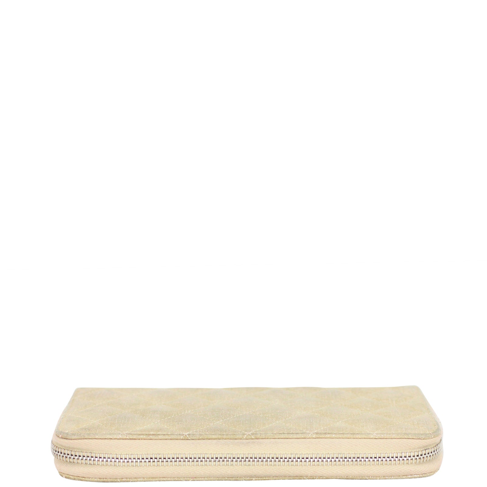 Chanel Iridescent Goatskin Zippy Wallet Left