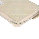Chanel Iridescent Goatskin Zippy Wallet Corner