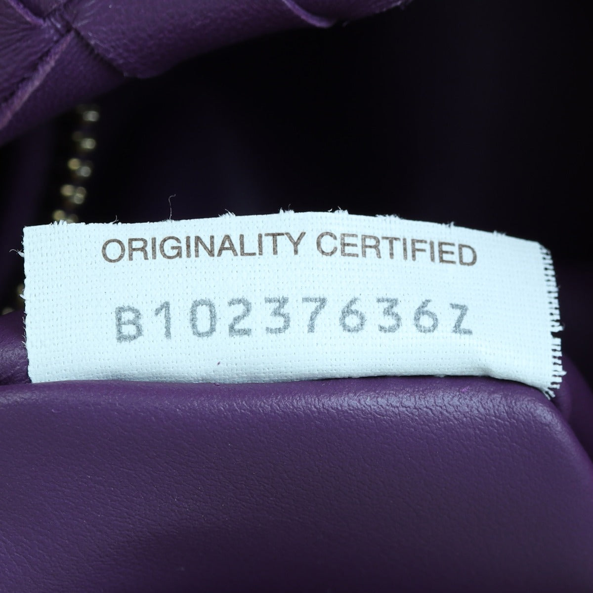 Bottega Veneta Jodie Teen Hand Bag Interior Stamp