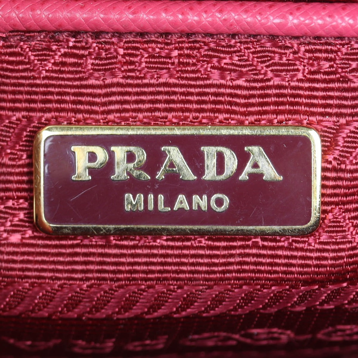 Prada Saffiano Camera Bag Mini Interior Stamp