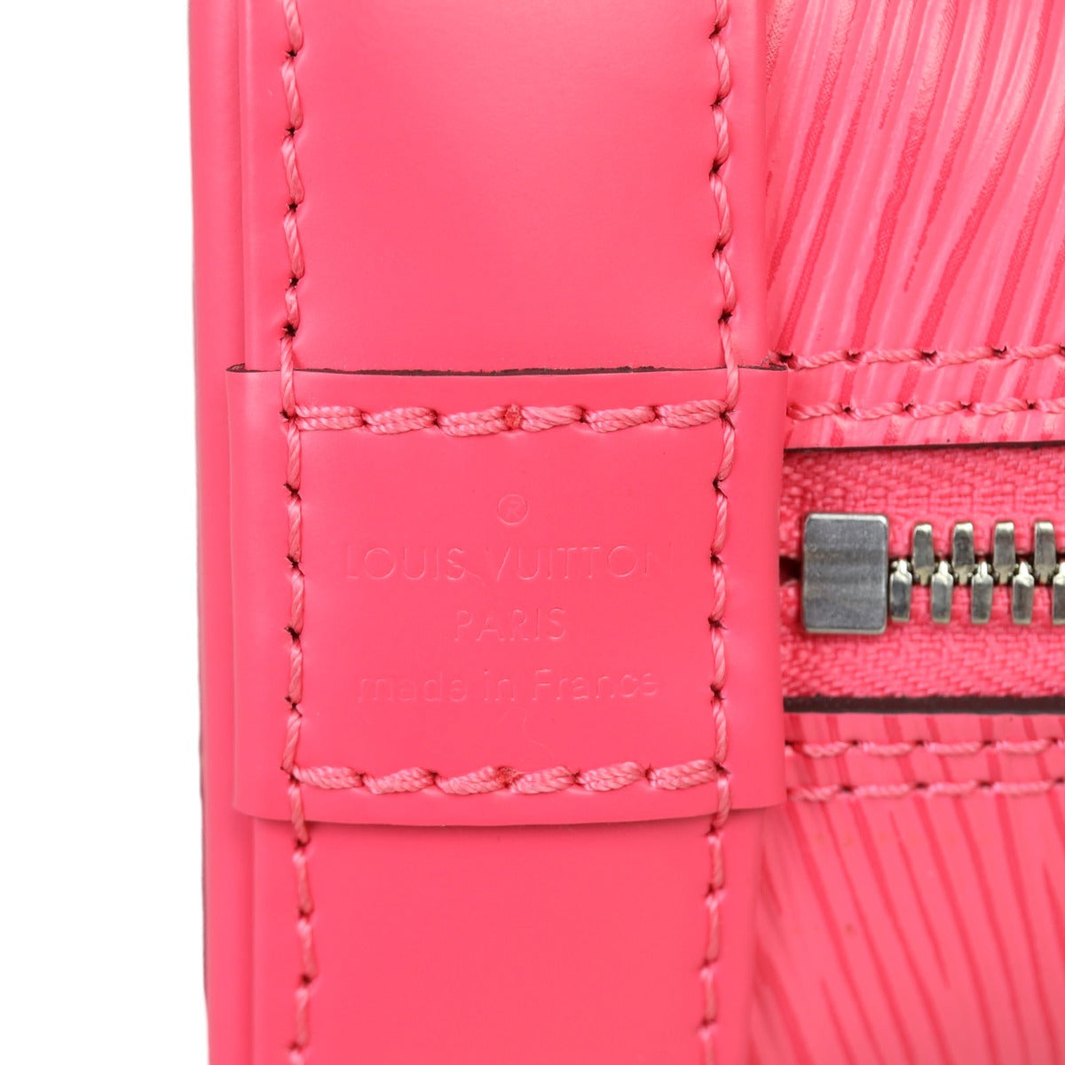 Louis Vuitton Alma BB Epi with Embroidered Strap | Dragon Fruit Pink