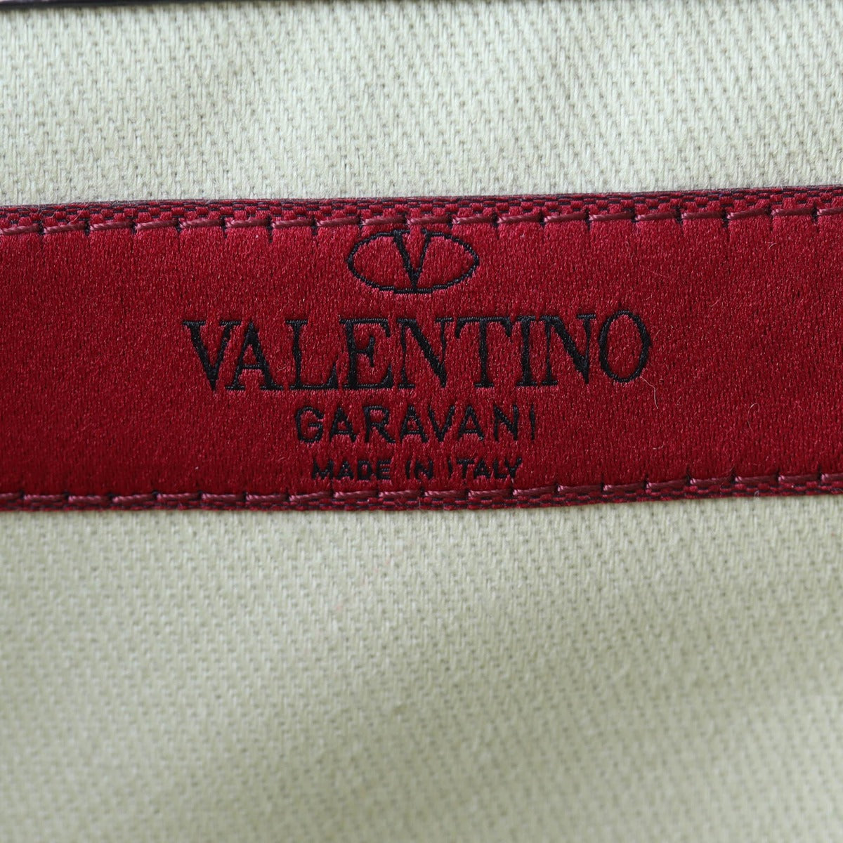 Valentino Glam Lock Medium Shoulder Bag Interior Stamp