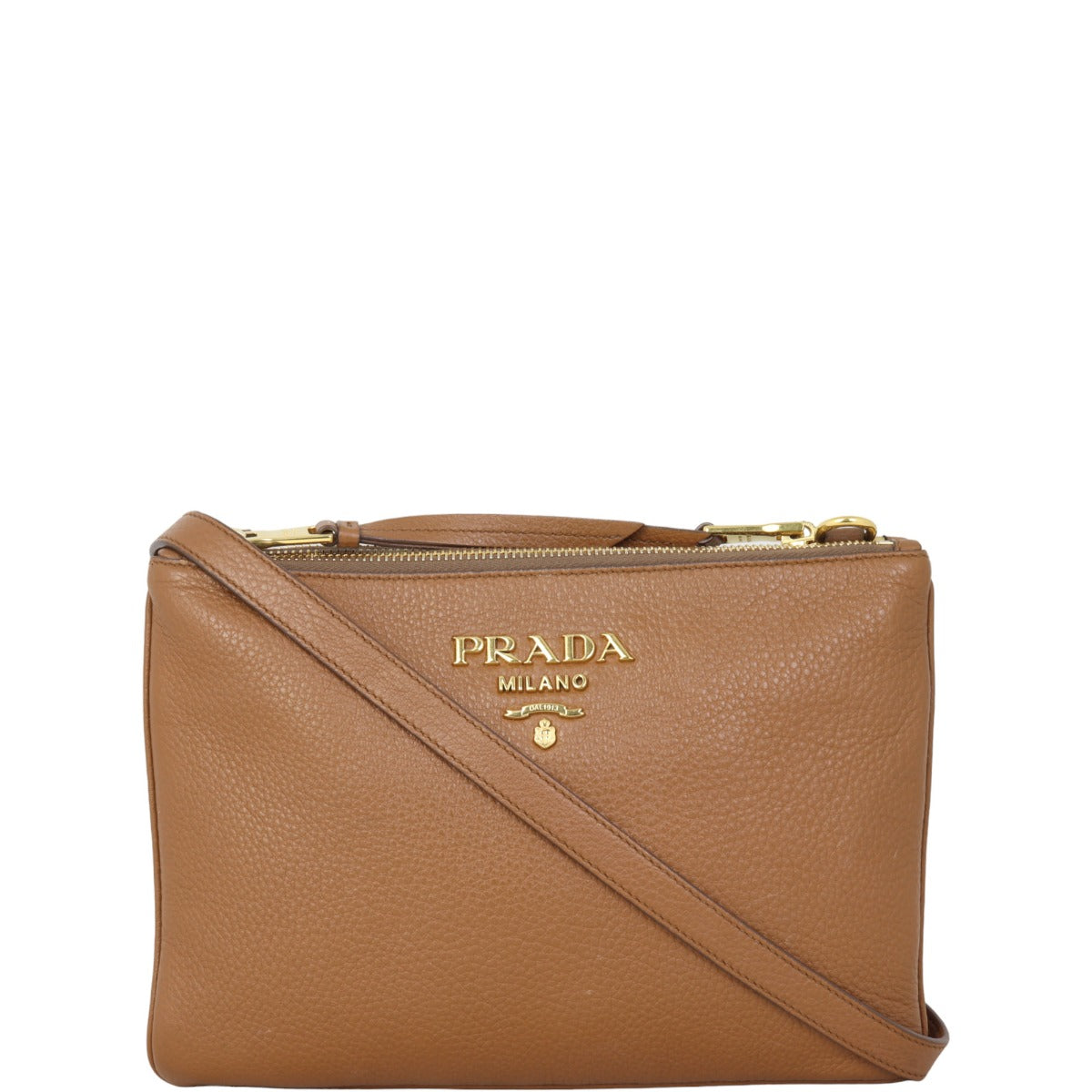 Prada Vitello Phenix Double Zip Crossbody Bag