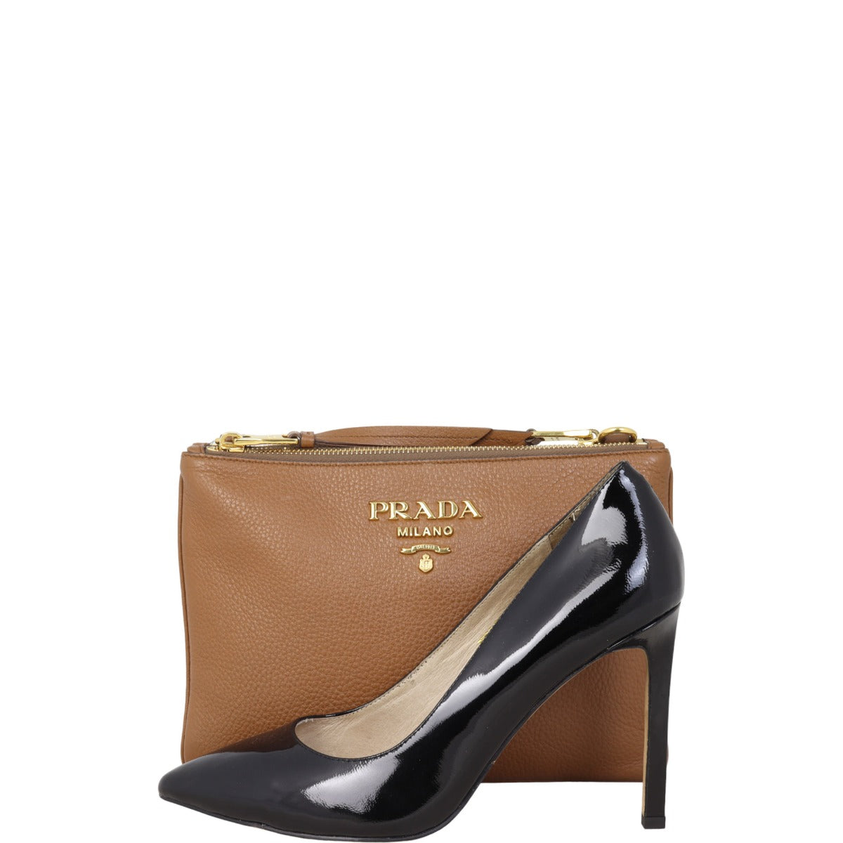 Prada Vitello Phenix Double Zip Crossbody Bag – Luxe.It.Fwd