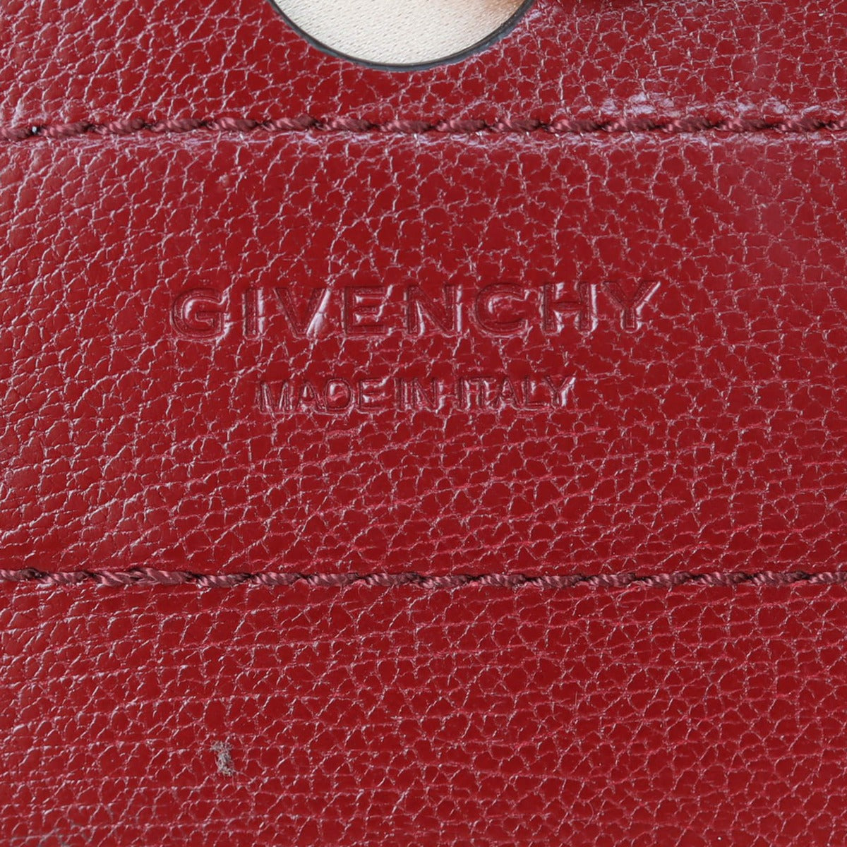 Givenchy GV3 Frame Clutch Bag Interior Stamp