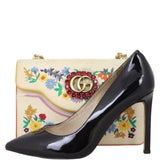 Gucci Linea Ricami Floral Cat Embroidered Shoulder Bag