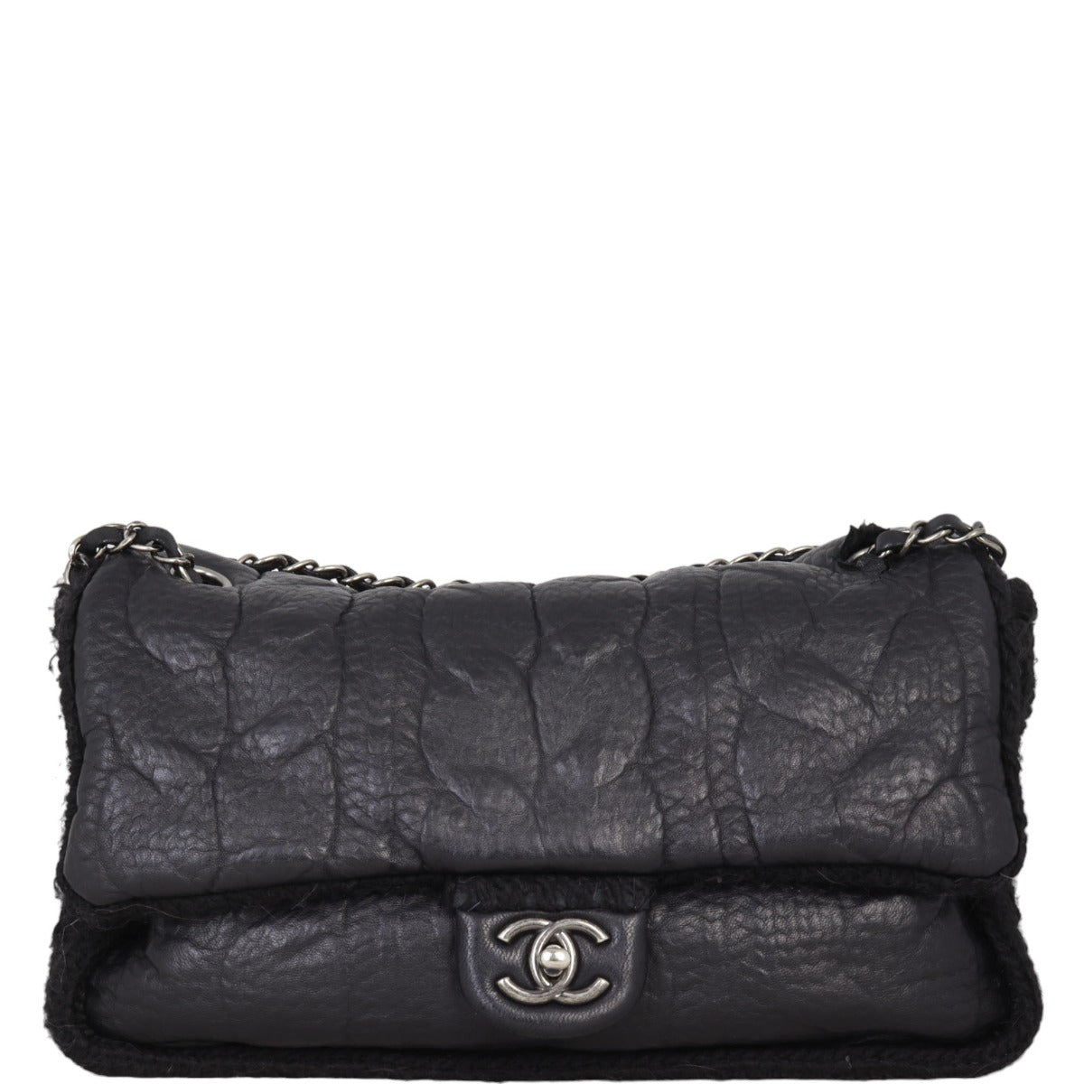 Chanel Chic Knit Flap Bag Wool