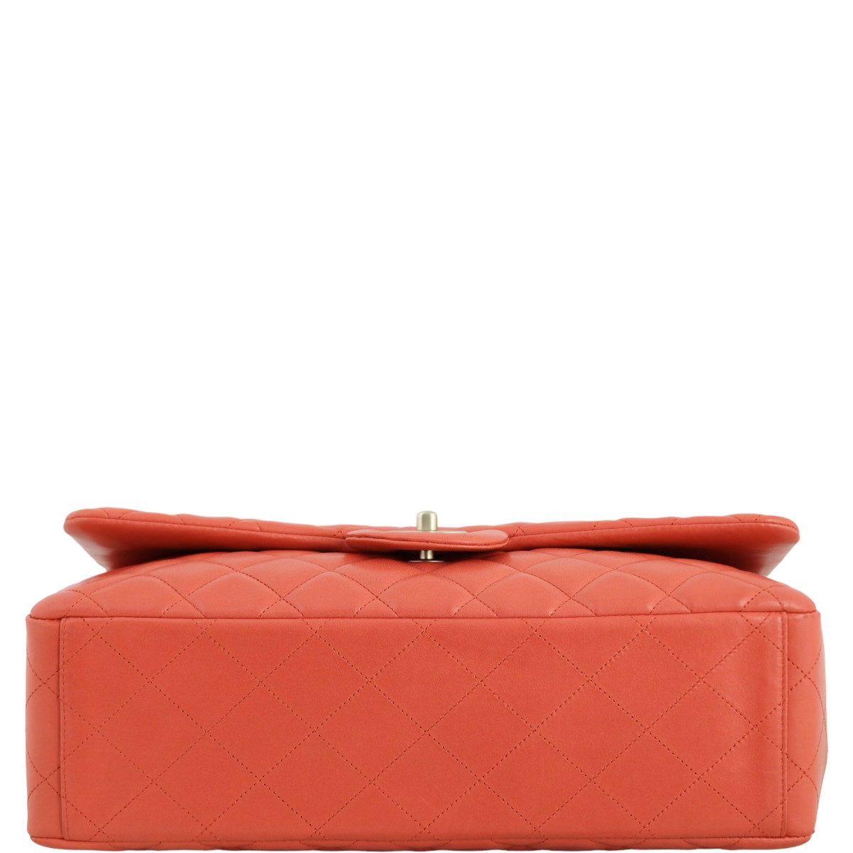 Chanel Classic Single Flap Maxi | Coral Red
