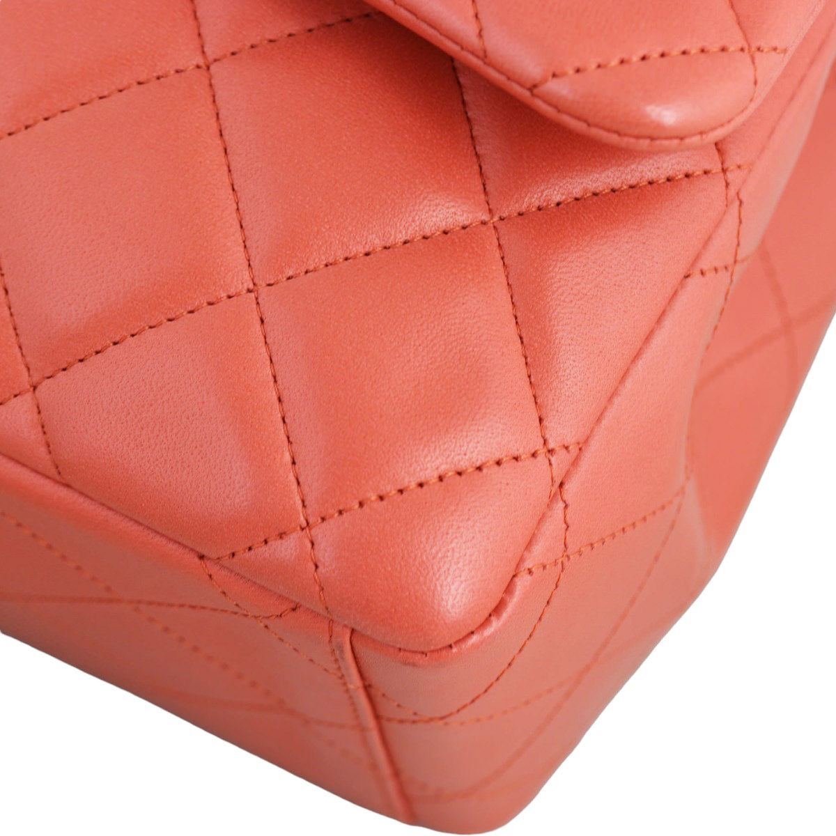 Chanel Classic Single Flap Maxi | Coral Red