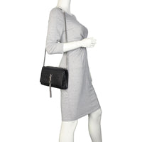 Saint Laurent Kate Tassel Chain Bag Medium Croc-Embossed