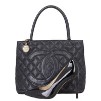 Chanel Medallion Tote | Black Caviar