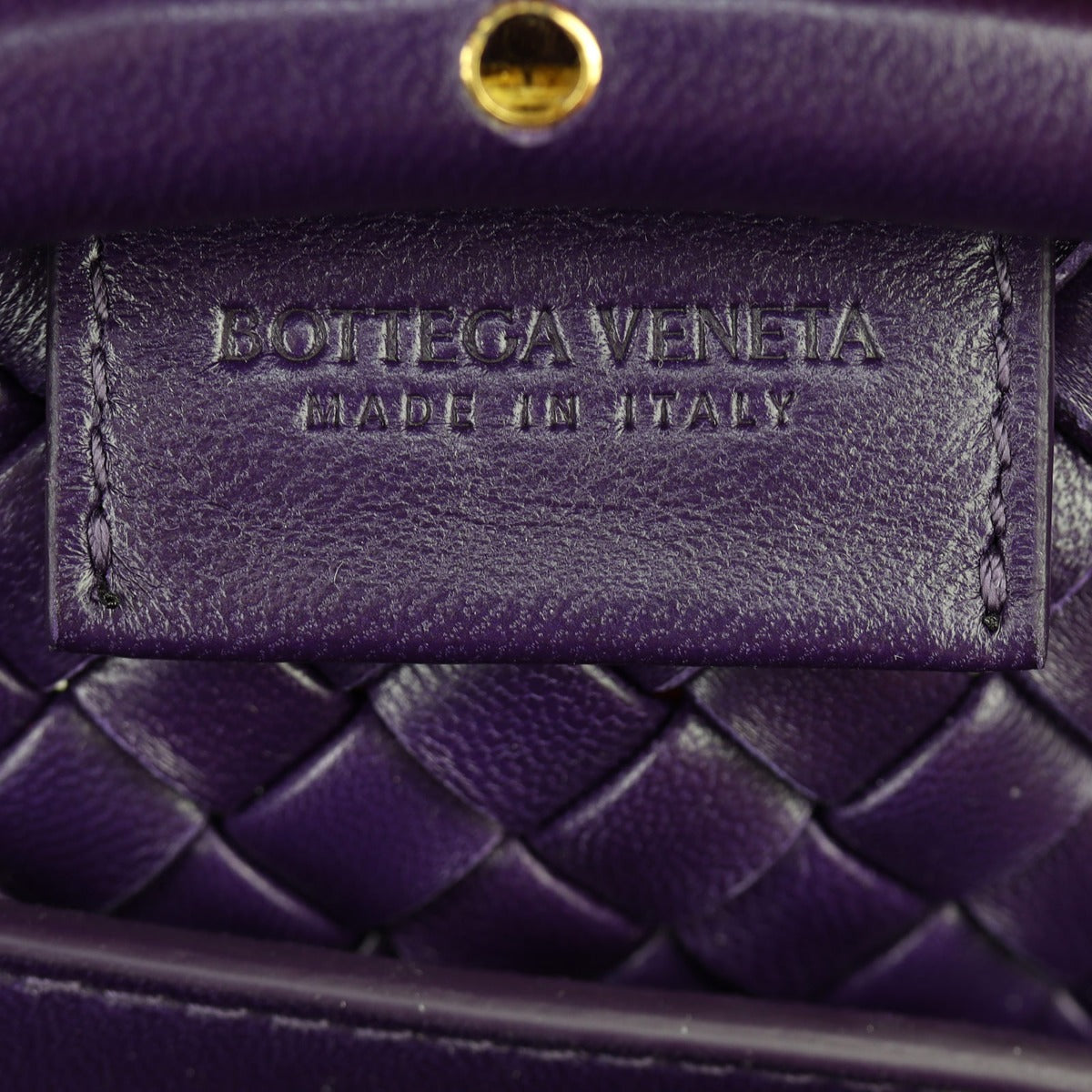 Bottega Veneta Intrecciato Top Handle Bag Interior Stamp