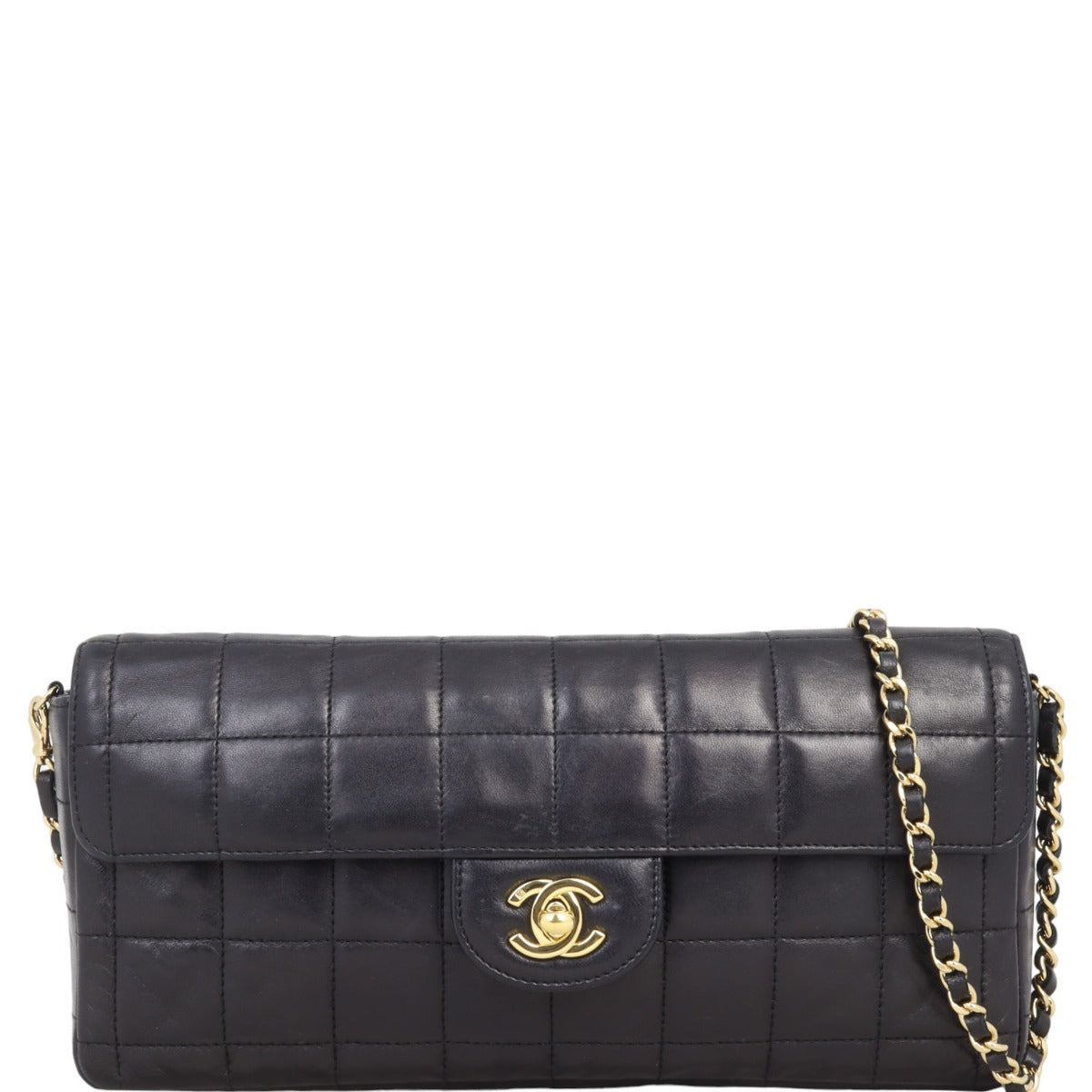 Chanel East-West Chocolate Bar Flap Bag | Black