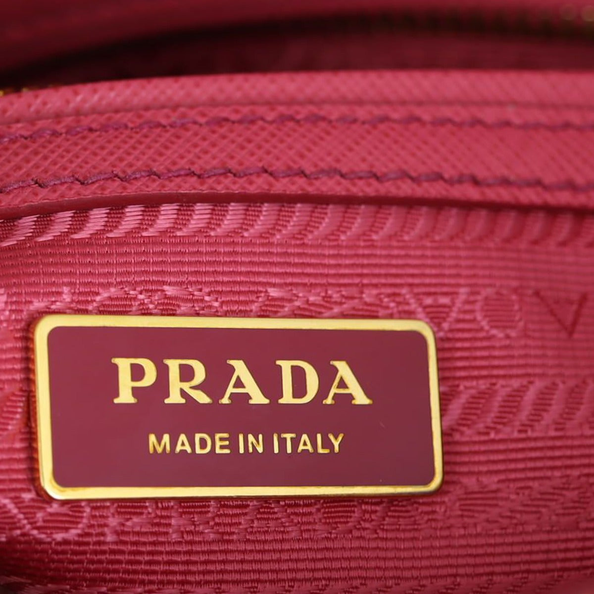 Prada Saffiano Lux Galleria Double Zip Tote Mini Stamp

