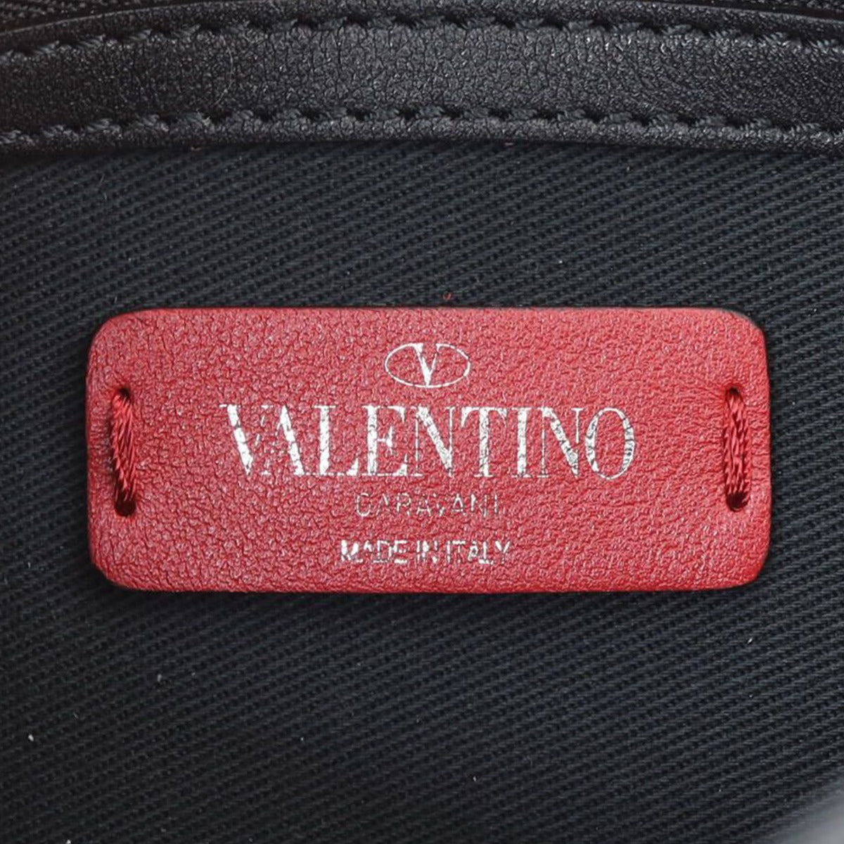 Valentino Rockstud Wristlet Flap Clutch – chevron stripes Stamp

