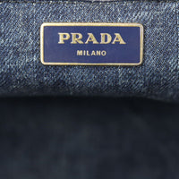 Prada Canapa Logo Tote Medium Denim Stamp
