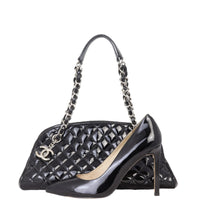 Chanel Just Mademoiselle Bowler Bag Medium Patent | Black