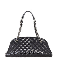 Chanel Just Mademoiselle Bowler Bag Medium Patent | Black