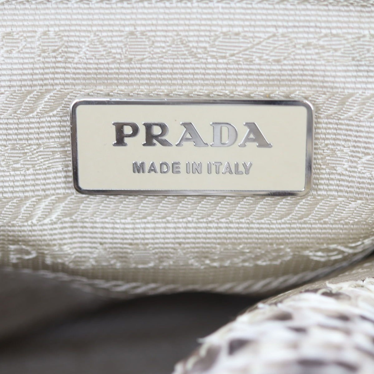 Prada Python Logo Hobo Stamp


