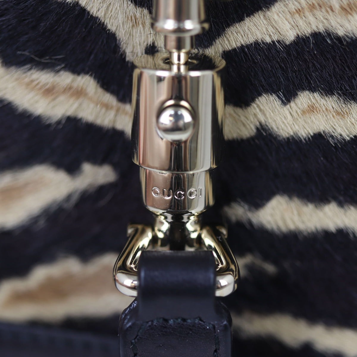 Gucci Pony Hair Broadway Chain Wallet Hardware
