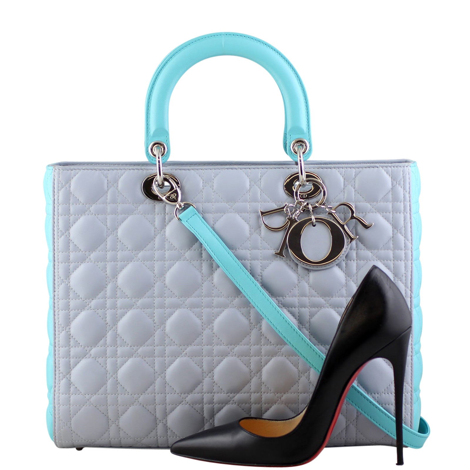 Lady Dior Bi-Colour Large Shoe