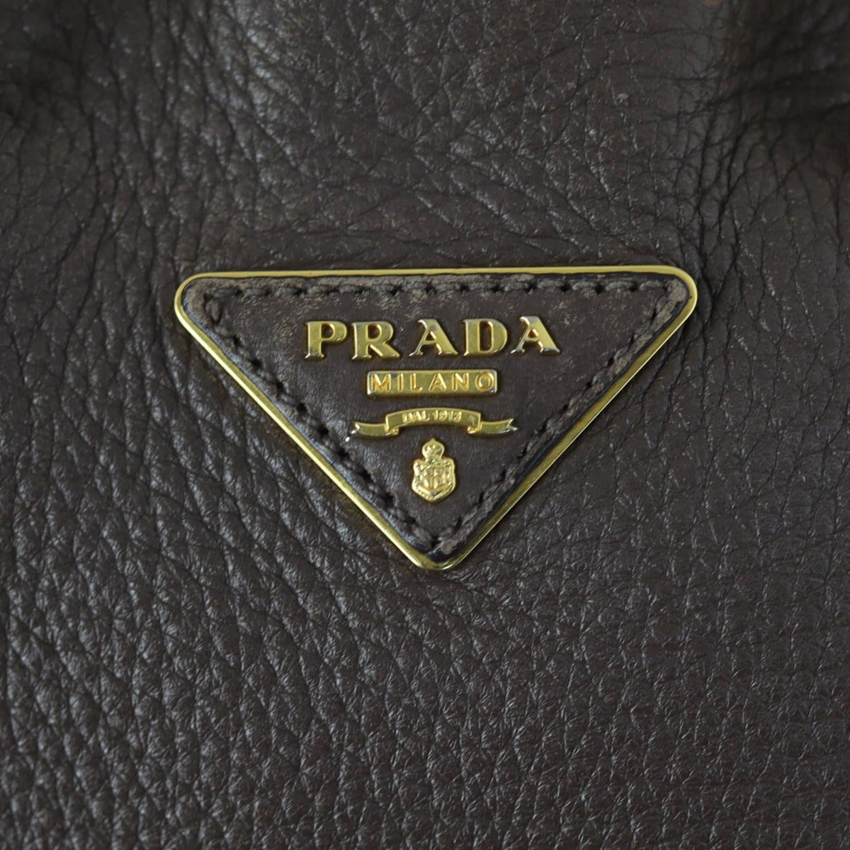 Prada Vitello Cervo Expandable Shopper Tote Hardware
