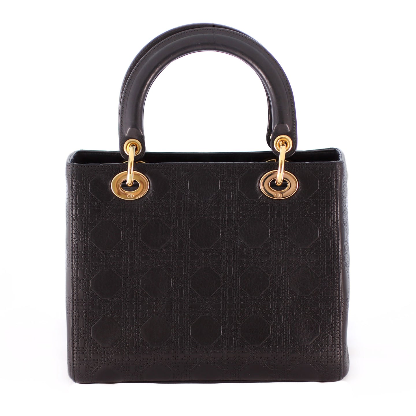 Medium Lady Dior in Black Lambskin back