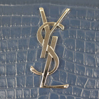 Saint Laurent Sunset Medium Croc-Embossed Hardware

